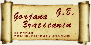 Gorjana Bratičanin vizit kartica
